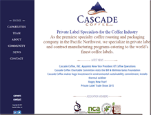 Tablet Screenshot of cascadecoffee.com